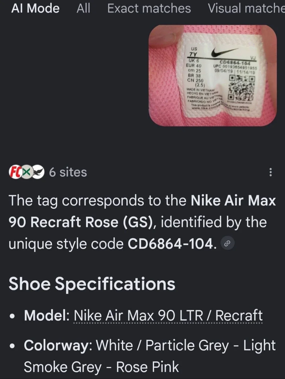 Nike Air Max 90 LTR Recraft "Rose Pink" Wmns 8.5 Fast Shipping - Picture 16 of 16
